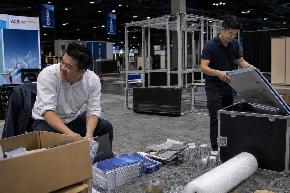 End of show packing, American Coatings Show